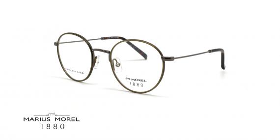 عینک طبی گرد مورل 1880- MARIUS MOREL 60100M - عکس از زاویه سه رخ