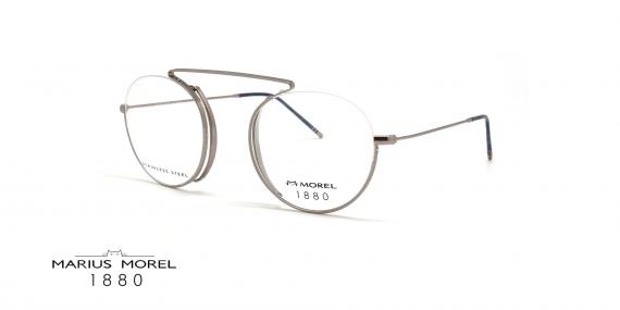 عینک طبی گرد مورل1880 - MOREL 60122M - عکس از زاویه سه رخ