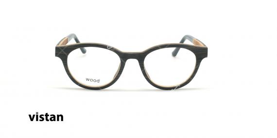 عینک طبی بیضی ویستان VISTAN 6111 - چوبی - عکاسی وحدت - زاویه روبرو