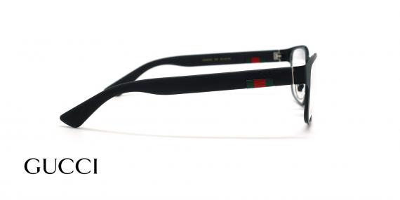 عینک طبی مستطیلی گوچی - GUCCI GG0013O - مشکی - عکاسی وحدت - زاویه کنار 