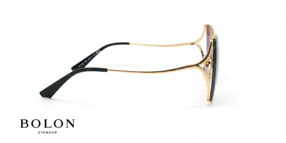 عینک آفتابی پروانه ای بولون - BOLON BL7082 - طلایی - عکاسی وحدت - زاویه کنار 