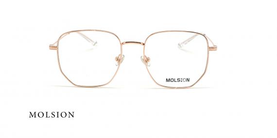 عینک طبی چند ضلعی مولسیون - MOLSION MJ7086 - شامپاینی - عکاسی وحدت - زاویه روبرو
