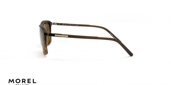عینک آفتابی ماریوس مورل - سری آزور - بدنه کائوچویی قهوه ای شیشه قهوه ای - عکاسی وحدت - زاویه کنار