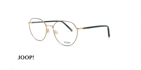 عینک طبی گرد جوپ - JOOP 83264 - مشکی طلایی - عکاسی وحدت - زاویه سه رخ 