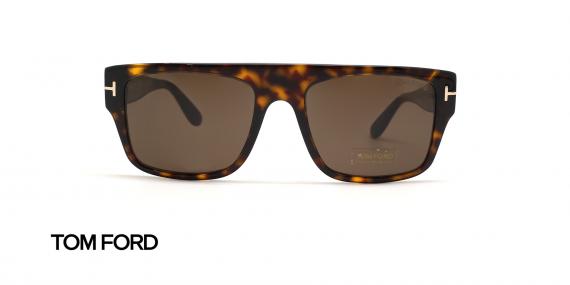 عینک آفتابی کائوچویی تام فورد - رنگ قهوه ای هاوانا و رنگ عدسی قهوه ای