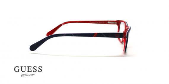 عینک طبی مستطیلی گس - GUESS GU9179 - مشکی قرمز - عکاسی وحدت - زاویه کنار