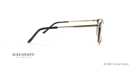 عینک طبی مربعی دیویدوف DAVIDOFF 92030 - قهوه ای هاوانا - عکاسی وحدت - زاویه کنار