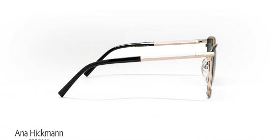 عینک آفتابی پروانه ای آناهیکمن فریم کائوچویی مشکی  و عدسی سورمه ای طیف دار - عکس از زاویه کنار