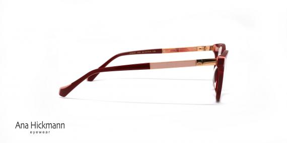  عینک طبی زنانه گربه‌ای آناهیکمن به رنگ قرمز با دسته‌های چرخشی -زاویه نیم‌رخ