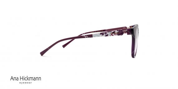 عینک طبی آناهیکمن - دسته دو رو - بنفش رنگ - عکاسی وحدت - زاویه کنار