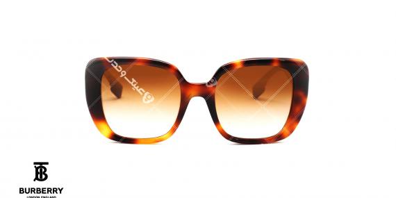 عینک آفتابی بربری زنانه کائوچویی قهوه ای هاوانا شیشه قهوه ای سایه روشن - عکاسی وحدت - زاویه رو به رو