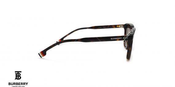 عینک آفتابی بربری مردانه کائوچویی قهوه ای هاوانا شیشه قهوه ای - عکاسی وحدت - زاویه کنار