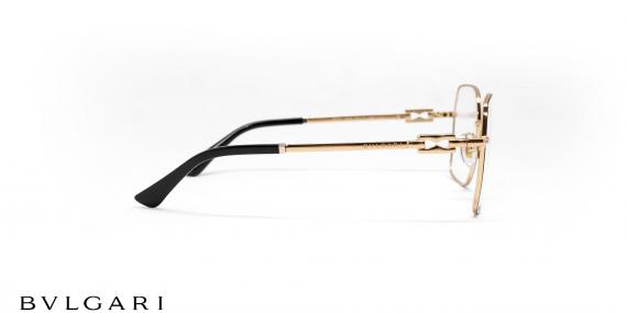 عینک طبی شش ضلعی طلایی بولگاری - عکاسی وحدت - زاویه کنار