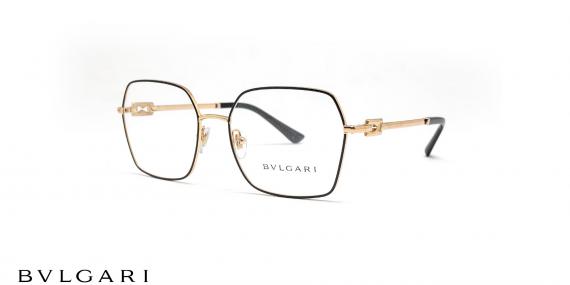 عینک طبی شش ضلعی طلایی بولگاری - عکاسی وحدت - زاویه سه رخ
