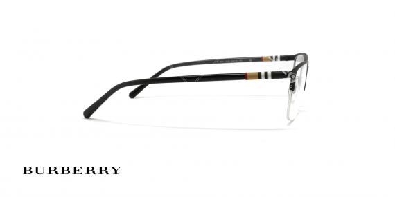 عینک طبی زیرگریف بربری - مشکی رنگ - عکاسی وحدت - زاویه کنار