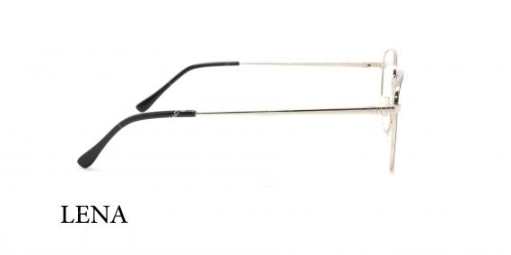 عینک طبی چندضلعی لنا - LENA LE451 - رنگ نقره ای - عکاسی وحدت - عکس زاویه کنار