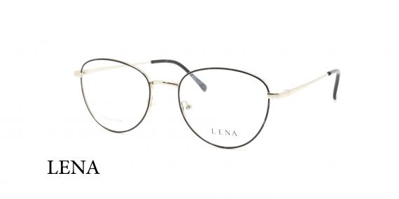 عینک طبی چندضلعی لنا - LENA LE451 - رنگ نقره ای - عکاسی وحدت - عکس سه رخ