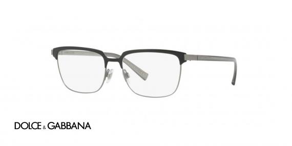عینک طبی فلزی Dolce & Gabbana - رنگ مشکی نوک مدادی - زاویه سه رخ