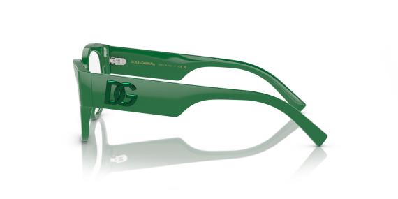 عینک طبی دولچه و گابانا فریم کائوچویی گربه ای به رنگ سبز چمنی - عکس از زاویه کنار