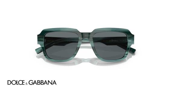 عینک آفتابی کائوچویی دولچه و گابانا - Dolce & Gabbana DG4402 - با بدنه آبی هاوانا و عدسی آبی - تاپ‌ویو