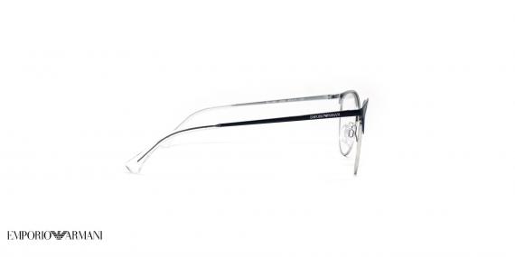 عینک طبی امپریو آرمانی فریم فلزی گربه ای رنگ سرمه ای  - عکاسی وحدت -  عکس از زاویه کنار
