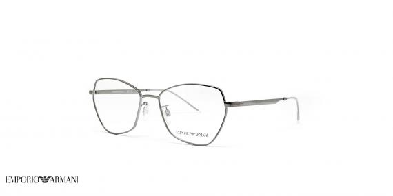 عینک طبی امپریو آرمانی فلزی پروانه ای نقره ای  - عکاسی وحدت -  عکس از زاویه سه رخ