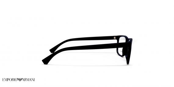 عینک طبی امپریو آرمانی فریم کائوچویی مربعی سرمه ای  - عکاسی وحدت -  عکس از زاویه کنار