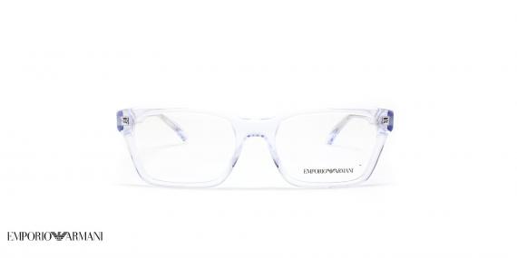 عینک طبی مستطیلی شیشه ای امپریو آرمانی - عکاسی وحدت -  عکس از زاویه رو به رو