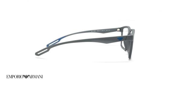 عینک طبی امپریو آرمانی با کاور آفتابی - EMPORIO ARMANI EA4189U - به رنگ خاکستری مات - زاویه کنار
