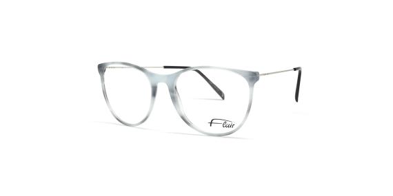 عینک طبی کائوچویی فلزی - طوسی هاوانا - Flair - زاویه سه رخ
