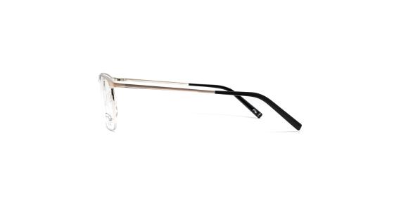 عینک طبی فلزی رنگ بژ بدنه تیتانیوم فلر - زاویه کنار- عکاسی وحدت
