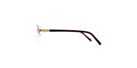 عینک زیرگریف فلر دسته کائوچویی مشکی بدنه فلزی طلایی تیتانیوم - زاویه کنار