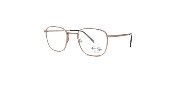 عینک طبی فلزی تیتانیوم Flair - رنگ برنزی - عکاسی وحدت - زاویه سه رخ