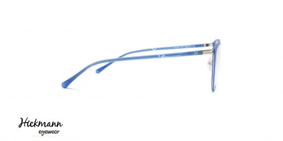 عینک طبی کائوچویی هیکمن - رنگ بدنه آبی - عکاسی وحدت - زاویه کنار