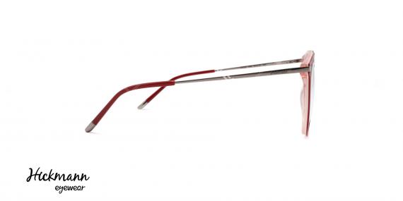عینک طبی کائوچویی هیکمن - رنگ بدنه قرمز - عکاسی وحدت - زاویه کنار