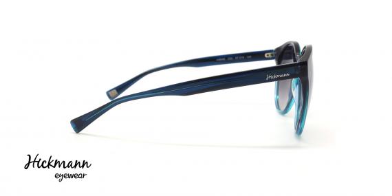 عینک آفتابی گرد آبی هیکمن - عکاسی عینک وحدت - زاویه کنار