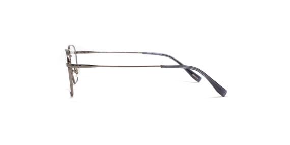 عینک طبی هاوک فریم فلزی شبه مربعی با زوایای متفاوت و خاص - عکس از زاویه کنار