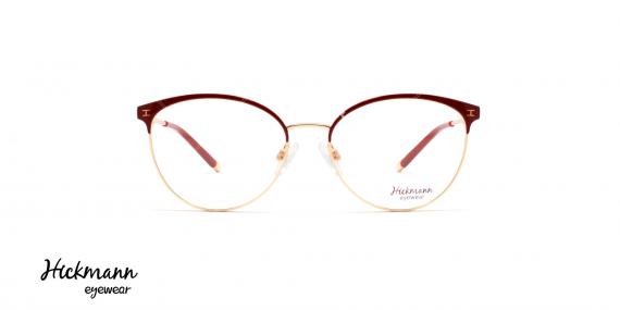 عینک طبی بیضی شکل هیکمن زیر مجموعه آناهیکمن - قرمز رنگ - عکاسی وحدت - زاویه روبرو