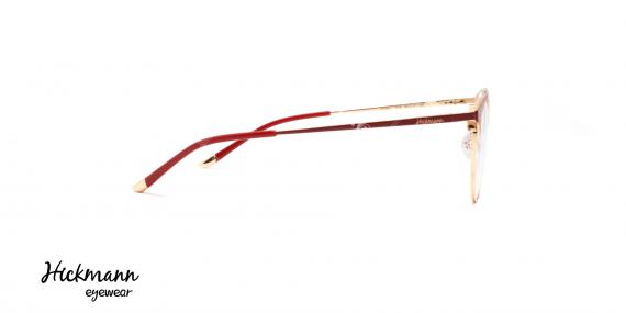 عینک طبی بیضی شکل هیکمن زیر مجموعه آناهیکمن - قرمز رنگ - عکاسی وحدت - زاویه کنار