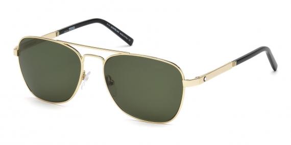 عینک آفتابی مون بلان - بدنه طلایی - شیشه سبز زایس 