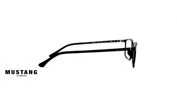 عینک طبی کائوچویی فریم مستطیلی موستانگ رنگ مشگی - عکاسی وحدت - عکس از زاویه کنار