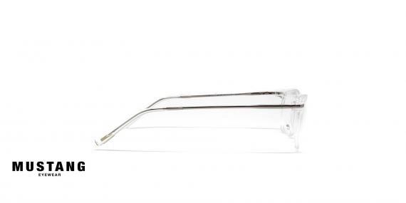 عینک طبی کائوچویی فریم مربعی موستانگ رنگ شیشه ای - عکاسی وحدت - عکس از زاویه کنار