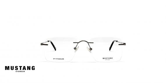 عینک طبی گریف فریم مربعی موستانگ رنگ شیشه ای - عکاسی وحدت - عکس از زاویه رو به رو