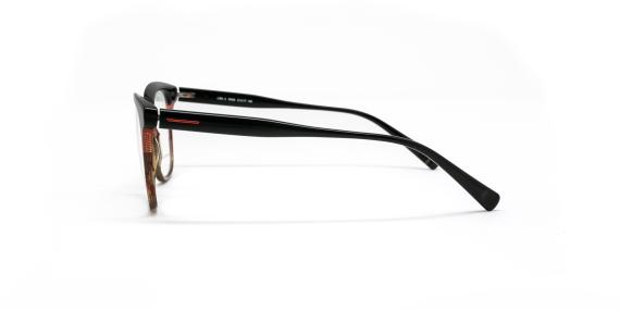 عینک طبی کوالی مدل LISA2 فریم کائوچویی گربه ای قهوه ای تیره و روشن - عکس از زاویه کنار