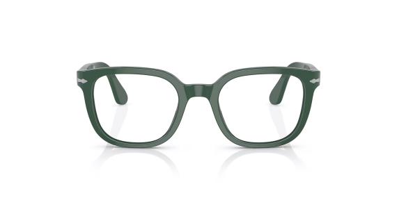 عینک طبی مربعی پرسول رنگ سبز - زاویه روبرو