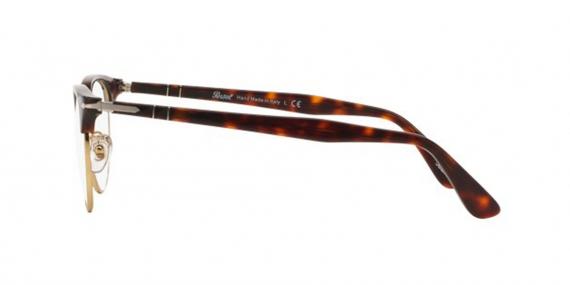عینک طبی کلاب راند پرسول رنگ قهوه ای هاوانا - عکاسی وحدت - زاویه کنار