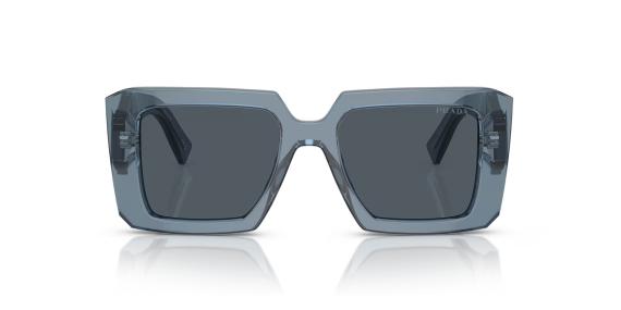 عینک آفتابی اورسایز پراد با بدنه گرافیتی شیشه‌ای و عدسی خاکستری - زاویه روبرو