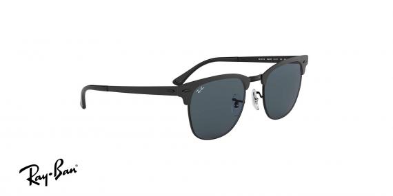 عینک آفتابی ریبن - کلاب مستر تمام فلزی - بدنه مشکی - عدسی آبی - زاویه سه رخ