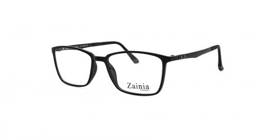 زینیا عینک طبی مشکی مستطیلی شکل - زاویه سه رخ