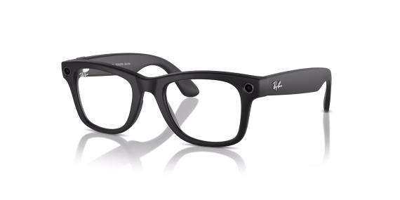 عینک آفتابی هوشمند ری بن متا مدل ویفرر با تکنولوژی ترنزیشن به همراه عدسی بی رنگ که سبز هم میشود - عکس از زاویه سه رخ